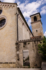 spilinbergo cathedral in friuli, view of the cathedral in spilimbergo, medieval village in friuli.