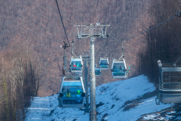 funicular railway cable car ski resort 