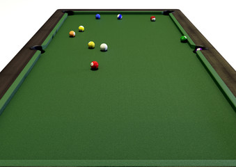 A 3d illustration of a snooker.