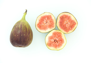 Figs fruits on the white background