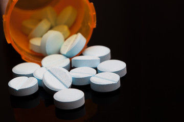 A bottle of prescription pills