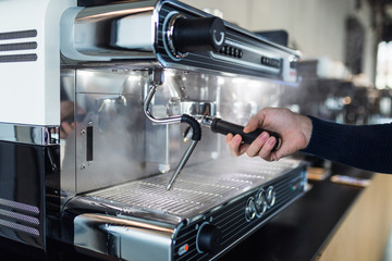 Coffee machine for making espresso.