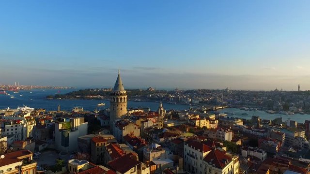 havadan istanbul galata kulesi