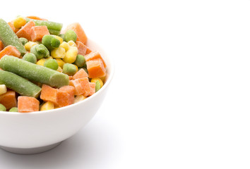 Mixed Vegetables Isolated on a White Background