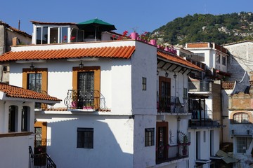 White houses of Taxco de Alarcon, Mexico