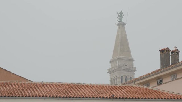 St Euphemia statue on top of the steeple