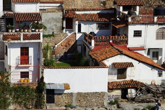 White houses of Taxco de Alarcon, Mexico