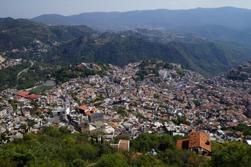 Fototapeta na wymiar Elevated view of Taxco de Alarcon, Mexico