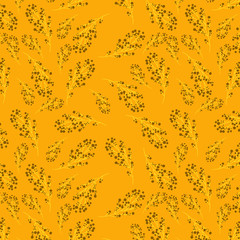 yellow brunches repeating pattern