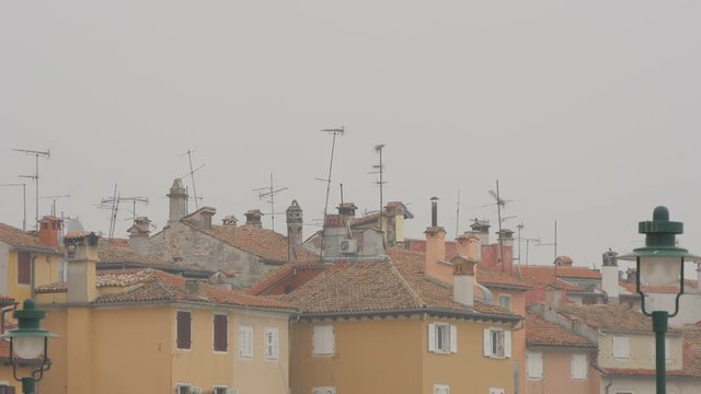 Old building roofs