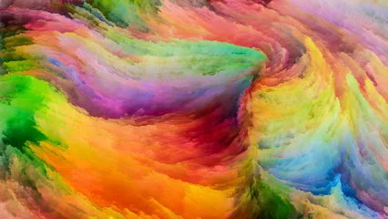 Papier Peint photo Mélange de couleurs Secrets de peinture colorée