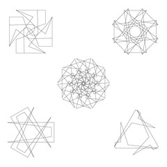 Holiday patterns of stars of snowflakes and flowers for gifts