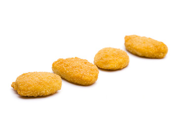 Chicken Nuggets Isolated on a White Background