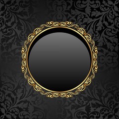 vintage background with golden frame