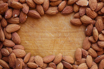 Kernels of almonds, nuts.