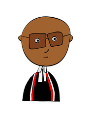 
Cartoon Judge wearing glasses