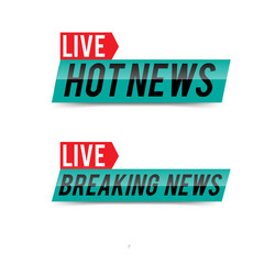 Live Hot News And breaking news Vector Template