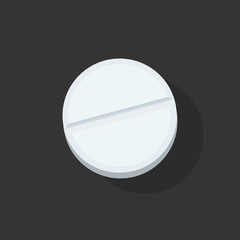 A simple white tablet/pill