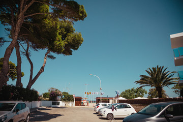 Obraz na płótnie Canvas Playa de muro majorca spain parking