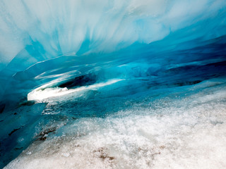 Glacial Blue Deep Ice Cave