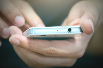 Hands Using  Modern Smartphone.Technology concept