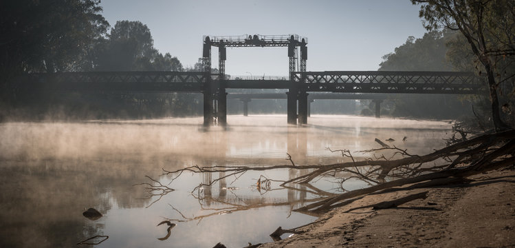 The Lift Bridge over the Murray River, Tocumwal, New South Wales