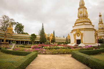 Beautiful flowers in Thai temple
