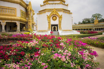 Beautiful flowers in Thai temple