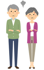 シニアカップル　怒る