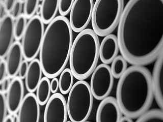 Metal pipes background