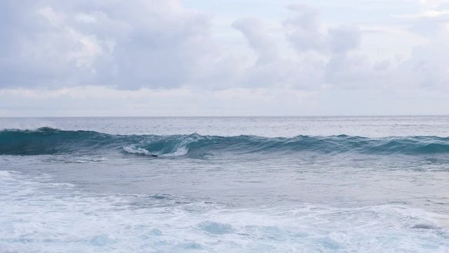 Big Ocean Wave 4K Background. Bali, Indonesia.