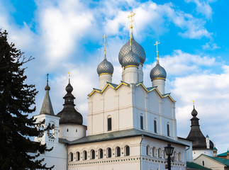 Fototapeta na wymiar Assumption Cathedral of Kremlin in Rostov Veliky, Russia