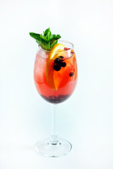 summer cocktail with berries