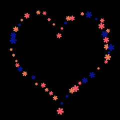 Pretty Floral Pattern with Simple Small Flowers for Greeting Card or Poster. Naive Daisy Flowers in Primitive Style. Vector Background for Spring or Summer Design.