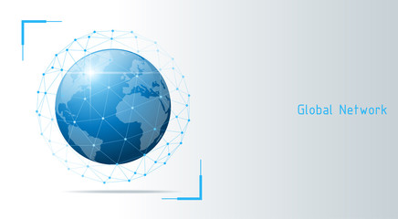 Global communication and connection technology concept background , vector , illustration 