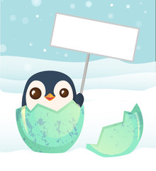 penguin hatched from the egg