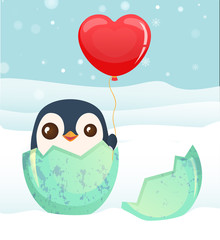 penguin hatched from the egg