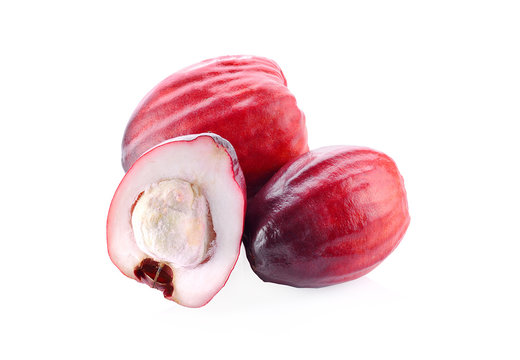 Syzygium malaccense isolated on white background.