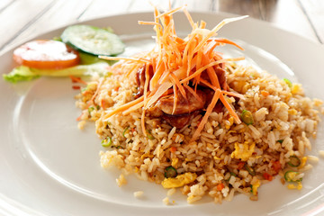 Nasi Goreng. Fried Rice Indonesian Food.