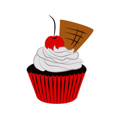 Cupcake illustration. Vector
