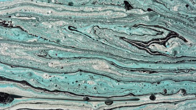 Top view Bright Collors Bubbles Slow Motion Oil Ink is fantastic structure of colorful chaotic motion bubbles stock video is a beautiful, unique, organic.