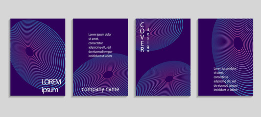 Minimal abstract vector cover design template. Future geometric gradient background. Vector templates for placards, banners, flyers, presentations and reports