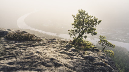 Sächsische Schweiz Liefer auf dem Lilienstein