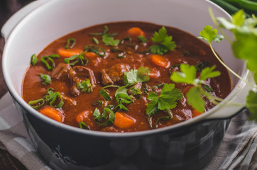 Beef stew with carrots