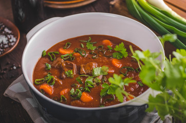 Beef stew with carrots
