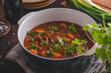Beef stew with carrots
