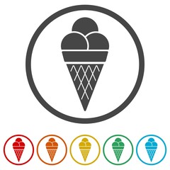 Ice cream icon, 6 Colors Included
