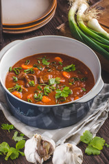 Beef stew with carrots