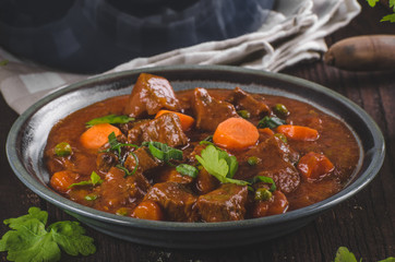 Beef stew with carrots