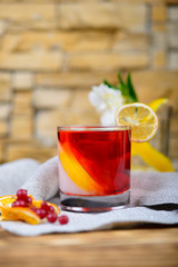 alcoholic cocktail on a stone background